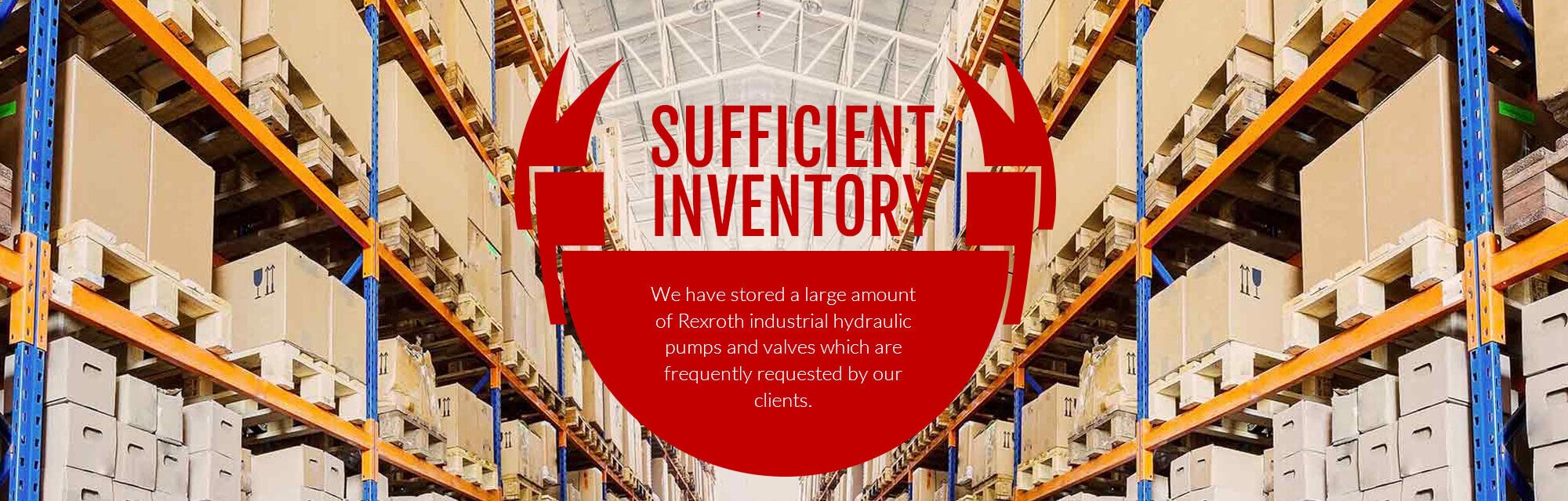 Shelves of Rexroth valves in the Zhiyuan warehouse